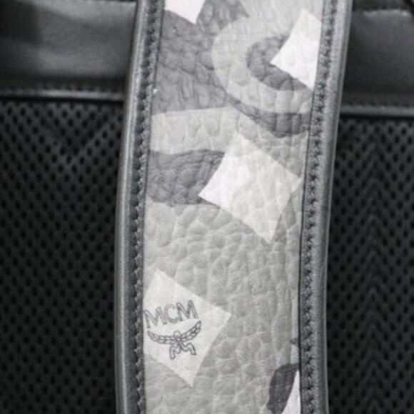 MCM Stark Munich Lion Camo Print Backpack - Gray/Black/White main image 8